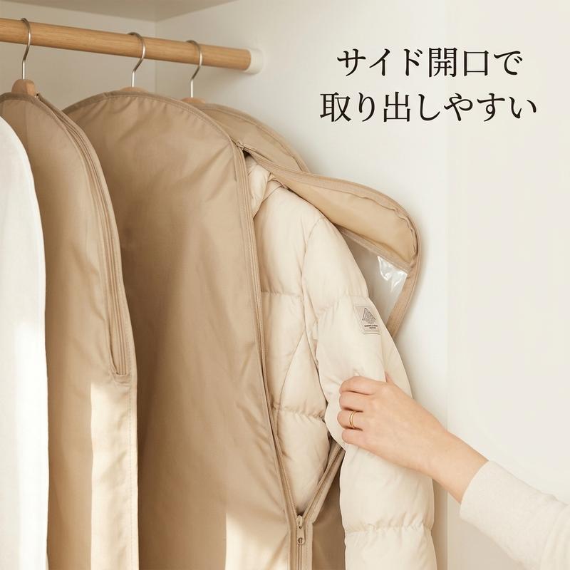 吊るせる圧縮衣類収納カバー